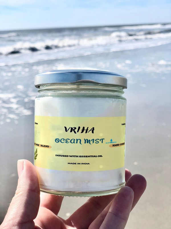 Vriha Ocean Mist Scented Candle For Home Decor