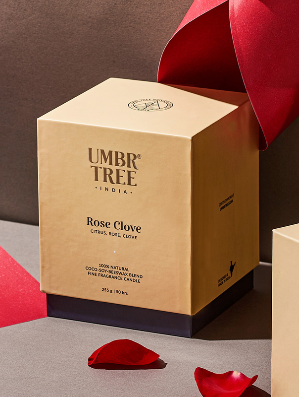 Rose Clove Fine Fragrance Candle, Natural Air Purifier, Toxin Free, 255g, 50hrs